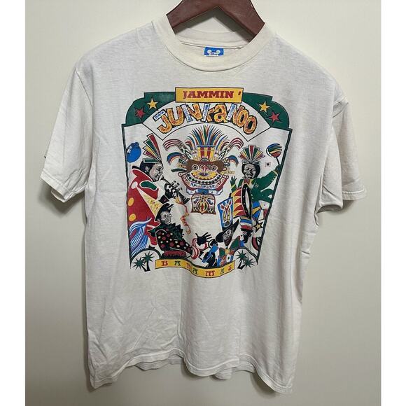 Vintage Disney Jammin Junkanoo Shirt Mens Large Single Stitch 80s Character Fash - Picture 1 of 6